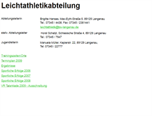 Tablet Screenshot of leichtathletik.tsv-langenau.de